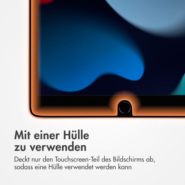 Accezz Schutzfolie aus gehärtetem Glas mit Applikator für das iPad 9 (2021) 10.2 Zoll / iPad 8 (2020) 10.2 Zoll / iPad 7 (2019) 10.2 Zoll