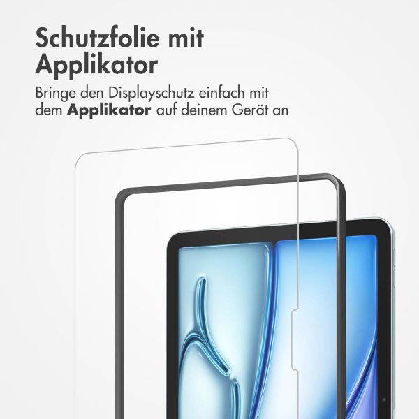 Accezz Schutzfolie aus gehärtetem Glas mit Applikator für das iPad Air 11 Zoll (2024) M2