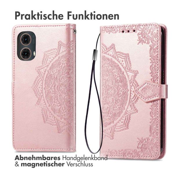 imoshion Mandala Klapphülle für das Motorola Moto G85 - Rose Gold