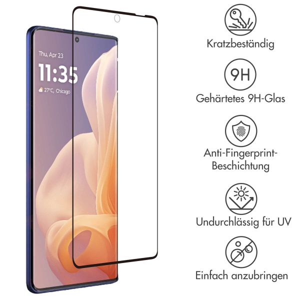 Accezz Full Cover Screen Protector aus gehärtetem Glas für das Motorola Moto G85