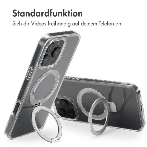 Accezz Ring Stand Backcover mit MagSafe für das iPhone 16 Pro Max - Transparent