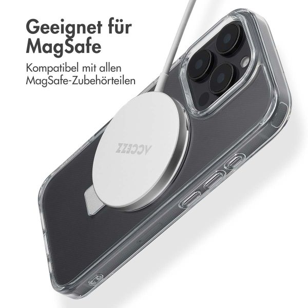 Accezz Ring Stand Backcover mit MagSafe für das iPhone 16 Pro Max - Transparent