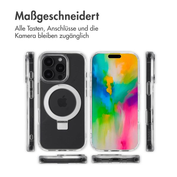 Accezz Ring Stand Backcover mit MagSafe für das iPhone 16 Pro - Transparent