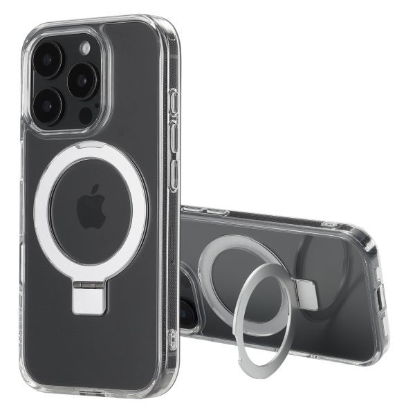 Accezz Ring Stand Backcover mit MagSafe für das iPhone 16 Pro - Transparent