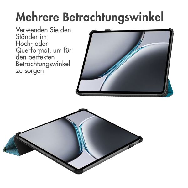 imoshion Design Trifold Klapphülle für das OnePlus Pad 2 - Grüne Planze