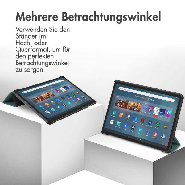 imoshion Trifold Klapphülle für das Amazon Fire Max 11 - Dunkelgrün