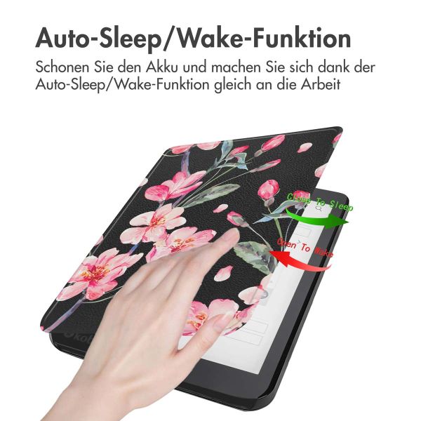 imoshion Design Slim Hard Case Sleepcover für das Kobo Aura One - Blossom