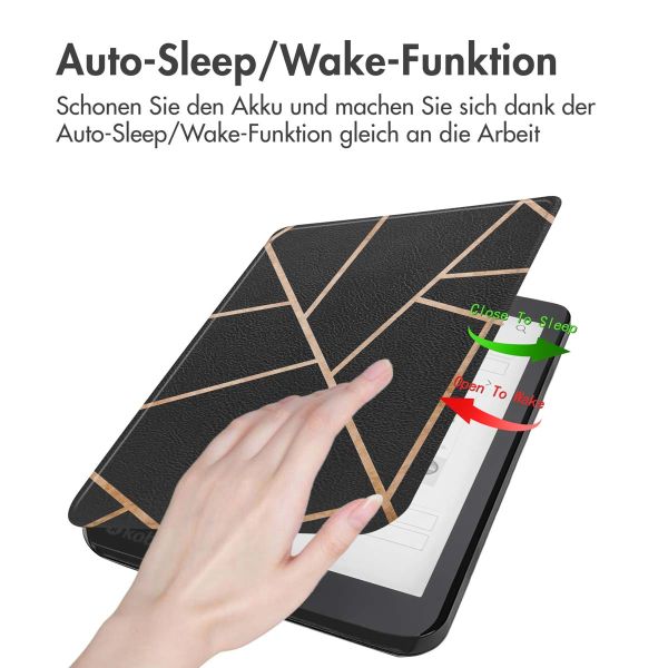 imoshion Design Slim Hard Case Sleepcover für das Kobo Aura One - Black Graphic