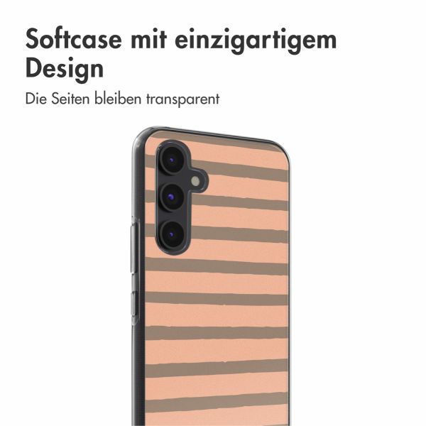 imoshion Design Hülle Samsung Galaxy A54 (5G) - Striped Peach Reverse