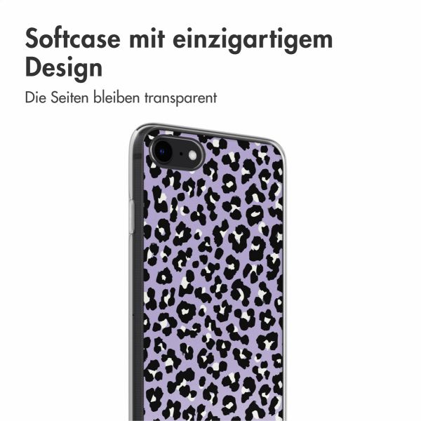 imoshion Design Hülle iPhone SE (2022 / 2020) / 8 / 7 - Leopard Lilac