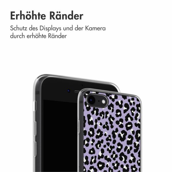 imoshion Design Hülle iPhone SE (2022 / 2020) / 8 / 7 - Leopard Lilac