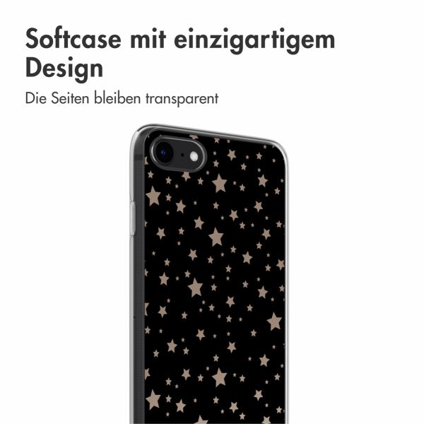 imoshion Design Hülle iPhone SE (2022 / 2020) / 8 / 7 - Stars Beige Reverse