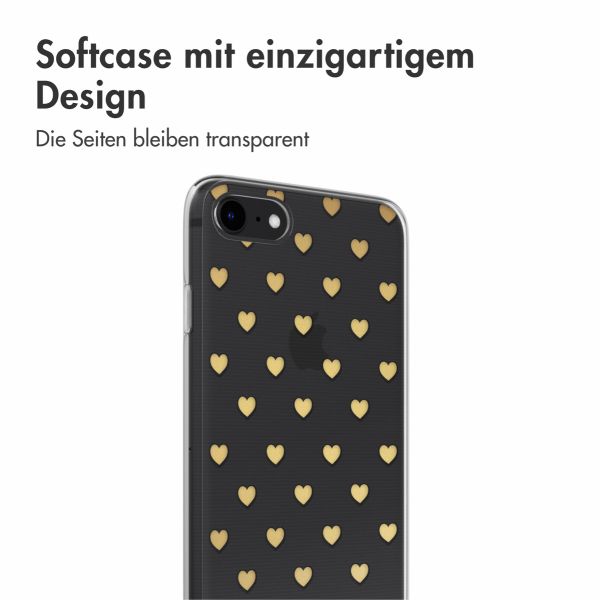 imoshion Design Hülle iPhone SE (2022 / 2020) / 8 / 7 - Golden Hearts