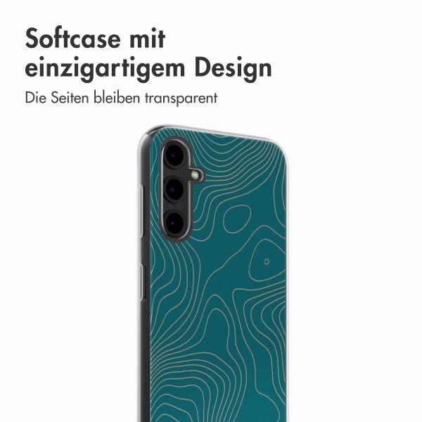 imoshion Design Hülle Samsung Galaxy A14 (5G) - Topo Turquoise