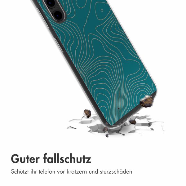 imoshion Design Hülle Samsung Galaxy A14 (5G) - Topo Turquoise