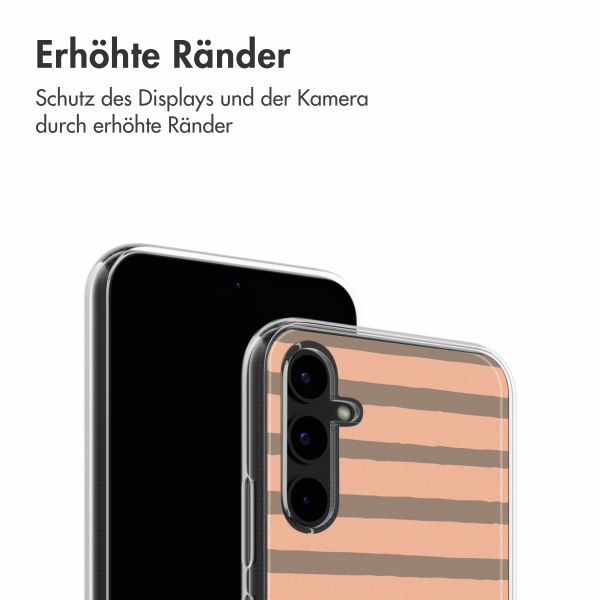 imoshion Design Hülle Samsung Galaxy A34 (5G) - Striped Peach Reverse