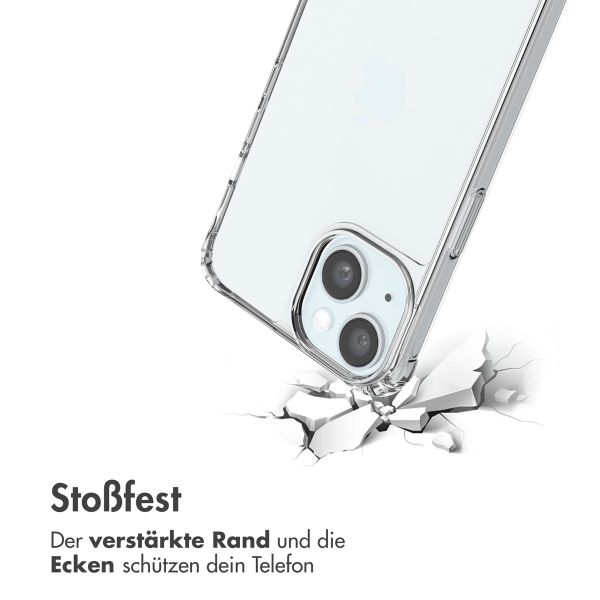 imoshion Back Cover mit Band + Armband für das iPhone 15 - Perlen Herzchen