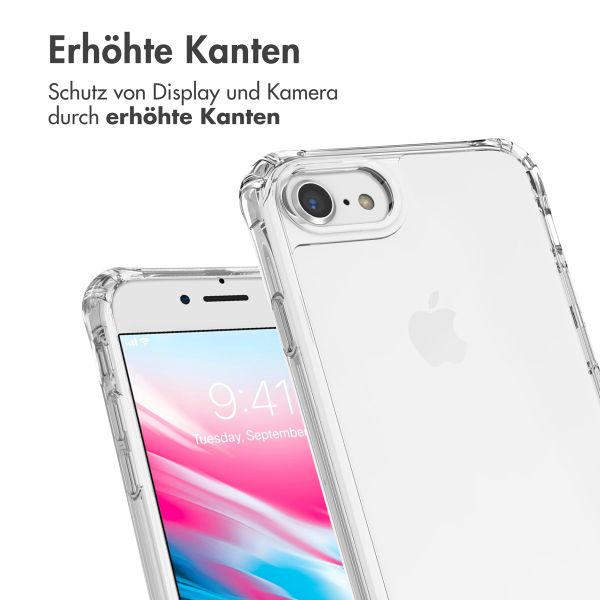 imoshion Back Cover mit Band + Armband für das iPhone 8 / 7  / SE (2022 / 2022) - Perlen Herzchen