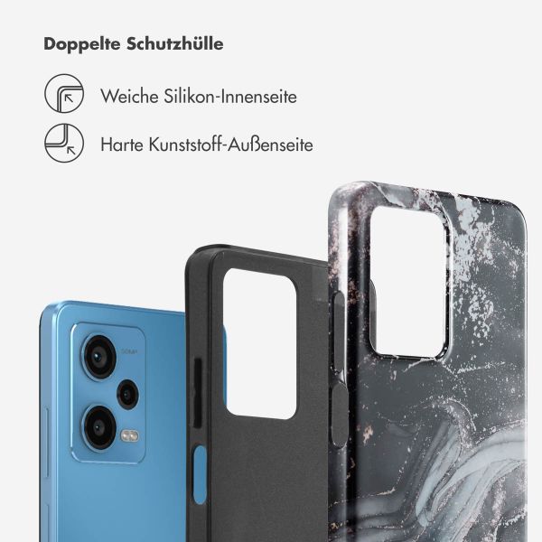 Selencia Vivid Back Cover für das Xiaomi Redmi Note 12 Pro - Chic Marble Black