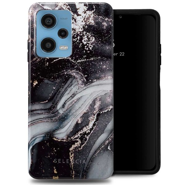 Selencia Vivid Back Cover für das Xiaomi Redmi Note 12 Pro - Chic Marble Black