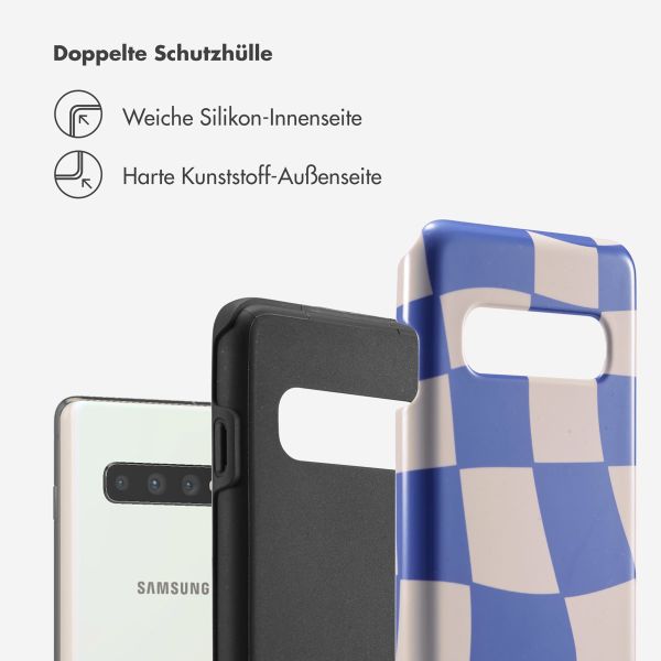 Selencia Vivid Back Cover für das Samsung Galaxy S10 - Groovy Sapphire Blue