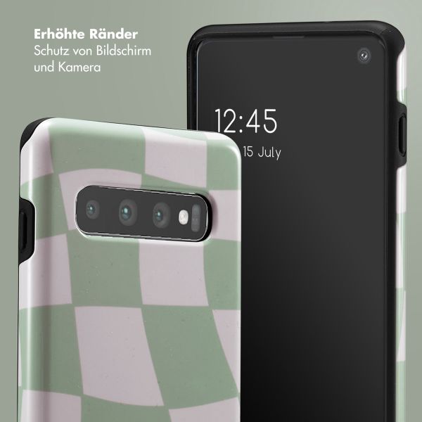 Selencia Vivid Back Cover für das Samsung Galaxy S10 - Groovy Sage Green