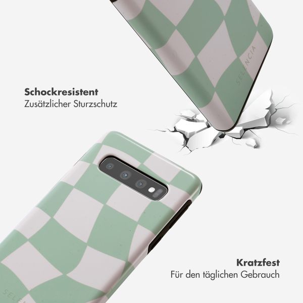 Selencia Vivid Back Cover für das Samsung Galaxy S10 - Groovy Sage Green