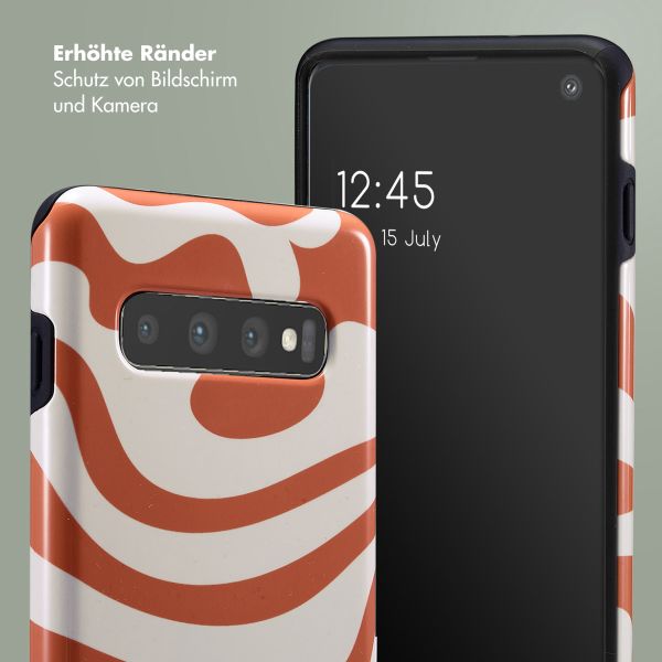 Selencia Vivid Back Cover für das Samsung Galaxy S10 - Dream Swirl Orange