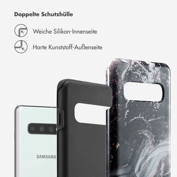 Selencia Vivid Back Cover für das Samsung Galaxy S10 - Chic Marble Black