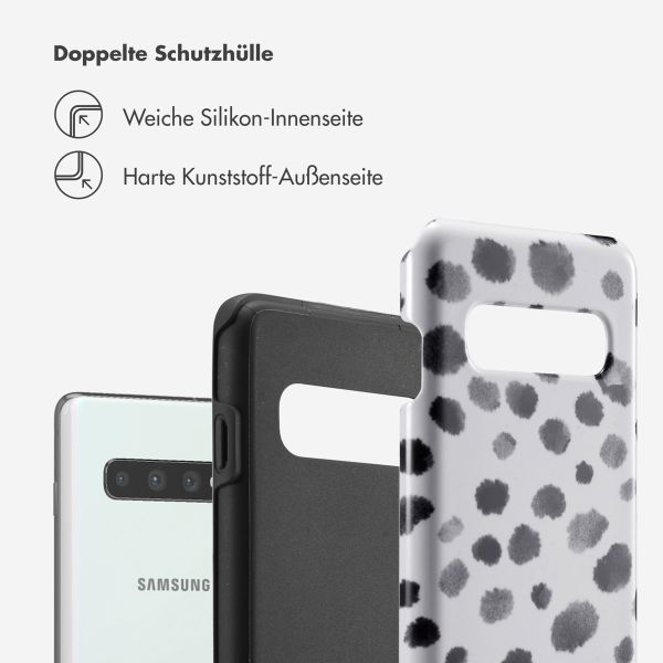 Selencia Vivid Back Cover für das Samsung Galaxy S10 - Trendy Leopard