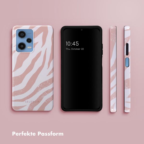 Selencia Vivid Back Cover für das Xiaomi Redmi Note 12 Pro - Colorful Zebra Old Pink