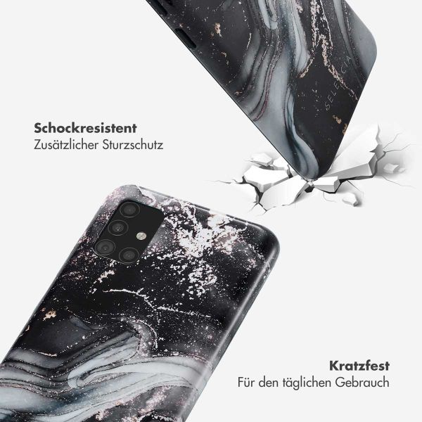 Selencia Vivid Back Cover für das Samsung Galaxy A51 - Chic Marble Black