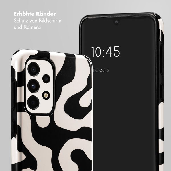 Selencia Vivid Back Cover für das Samsung Galaxy A33 - Art Wave Black