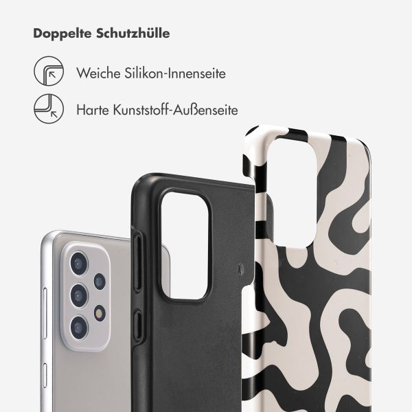 Selencia Vivid Back Cover für das Samsung Galaxy A33 - Art Wave Black