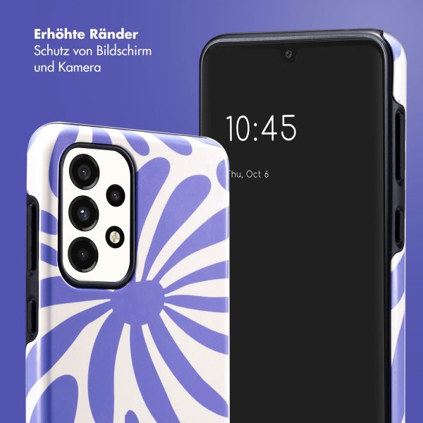 Selencia Vivid Back Cover für das Samsung Galaxy A33 - Modern Bloom Sapphire Blue