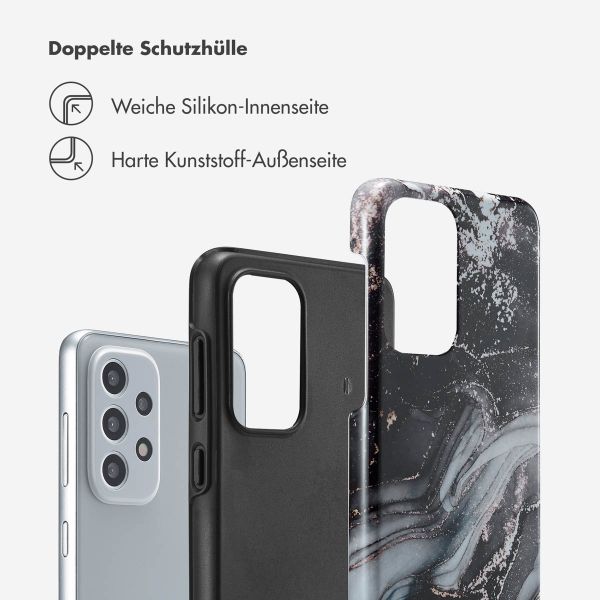 Selencia Vivid Back Cover für das Samsung Galaxy A33 - Chic Marble Black