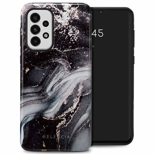 Selencia Vivid Back Cover für das Samsung Galaxy A33 - Chic Marble Black