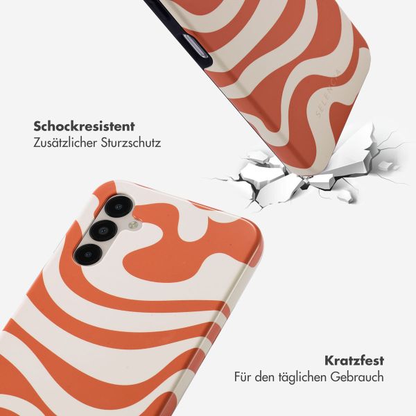 Selencia Vivid Back Cover für das Samsung Galaxy A14 (5G/4G) - Dream Swirl Orange