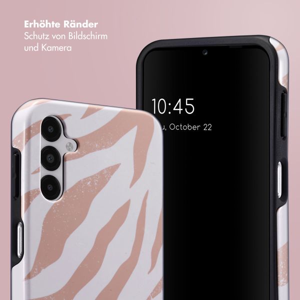 Selencia Vivid Back Cover für das Samsung Galaxy A14 (5G/4G) - Colorful Zebra Old Pink