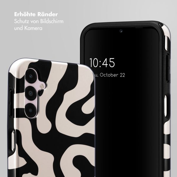 Selencia Vivid Back Cover für das Samsung Galaxy A14 (5G/4G) - Art Wave Black