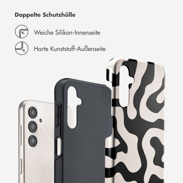 Selencia Vivid Back Cover für das Samsung Galaxy A14 (5G/4G) - Art Wave Black