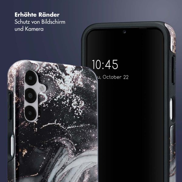 Selencia Vivid Back Cover für das Samsung Galaxy A14 (5G/4G) - Chic Marble Black