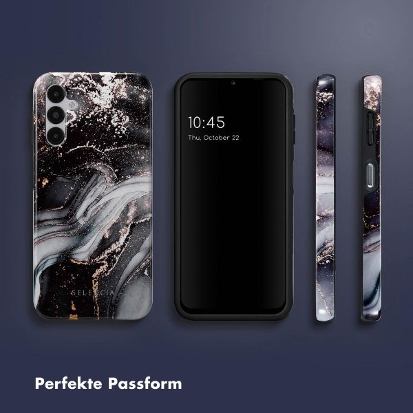 Selencia Vivid Back Cover für das Samsung Galaxy A14 (5G/4G) - Chic Marble Black