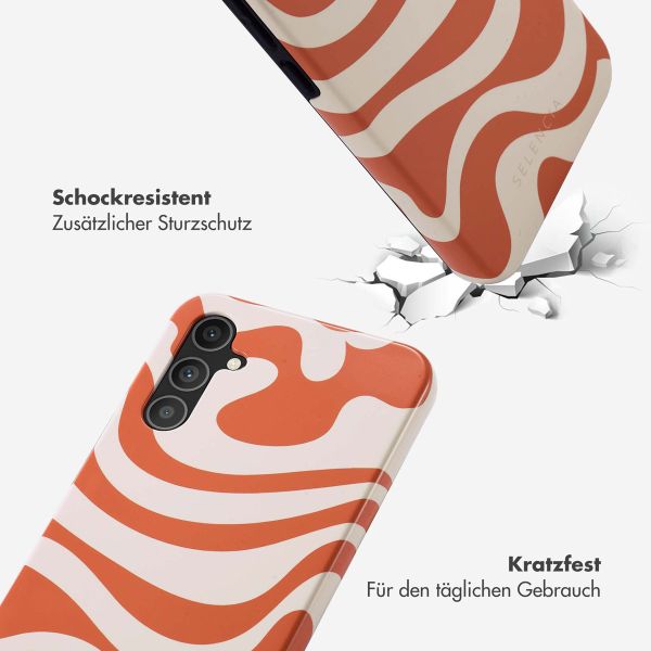 Selencia Vivid Back Cover für das Samsung Galaxy A34 (5G) - Dream Swirl Orange