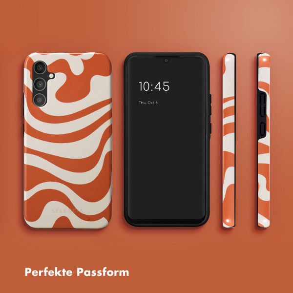 Selencia Vivid Back Cover für das Samsung Galaxy A34 (5G) - Dream Swirl Orange