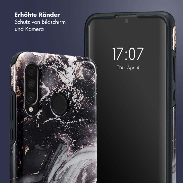 Selencia Vivid Back Cover für das Huawei P30 Lite - Chic Marble Black