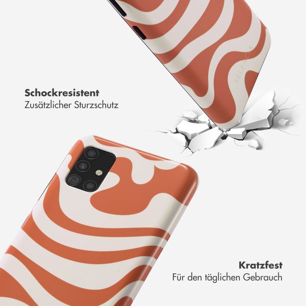 Selencia Vivid Back Cover für das Samsung Galaxy A51 - Dream Swirl Orange