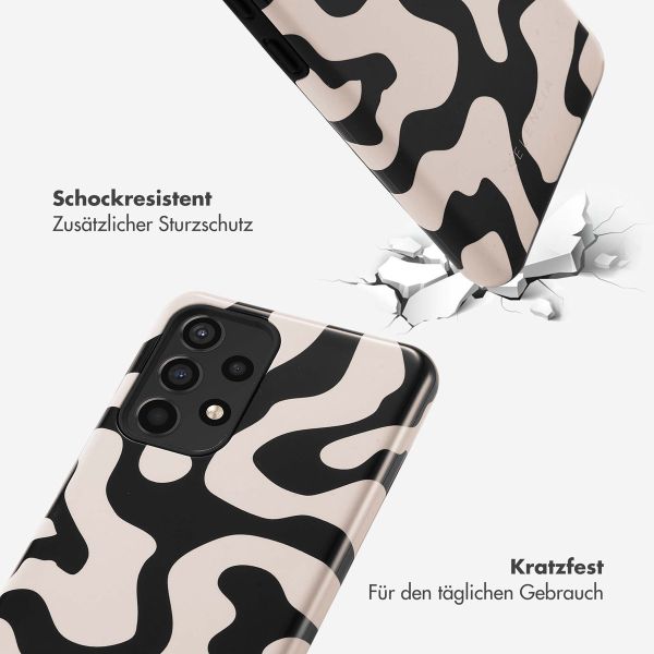 Selencia Vivid Back Cover für das Samsung Galaxy A52(s) (5G/4G) - Art Wave Black