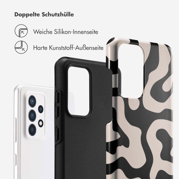 Selencia Vivid Back Cover für das Samsung Galaxy A52(s) (5G/4G) - Art Wave Black