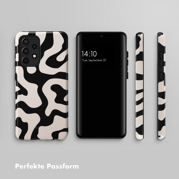 Selencia Vivid Back Cover für das Samsung Galaxy A52(s) (5G/4G) - Art Wave Black